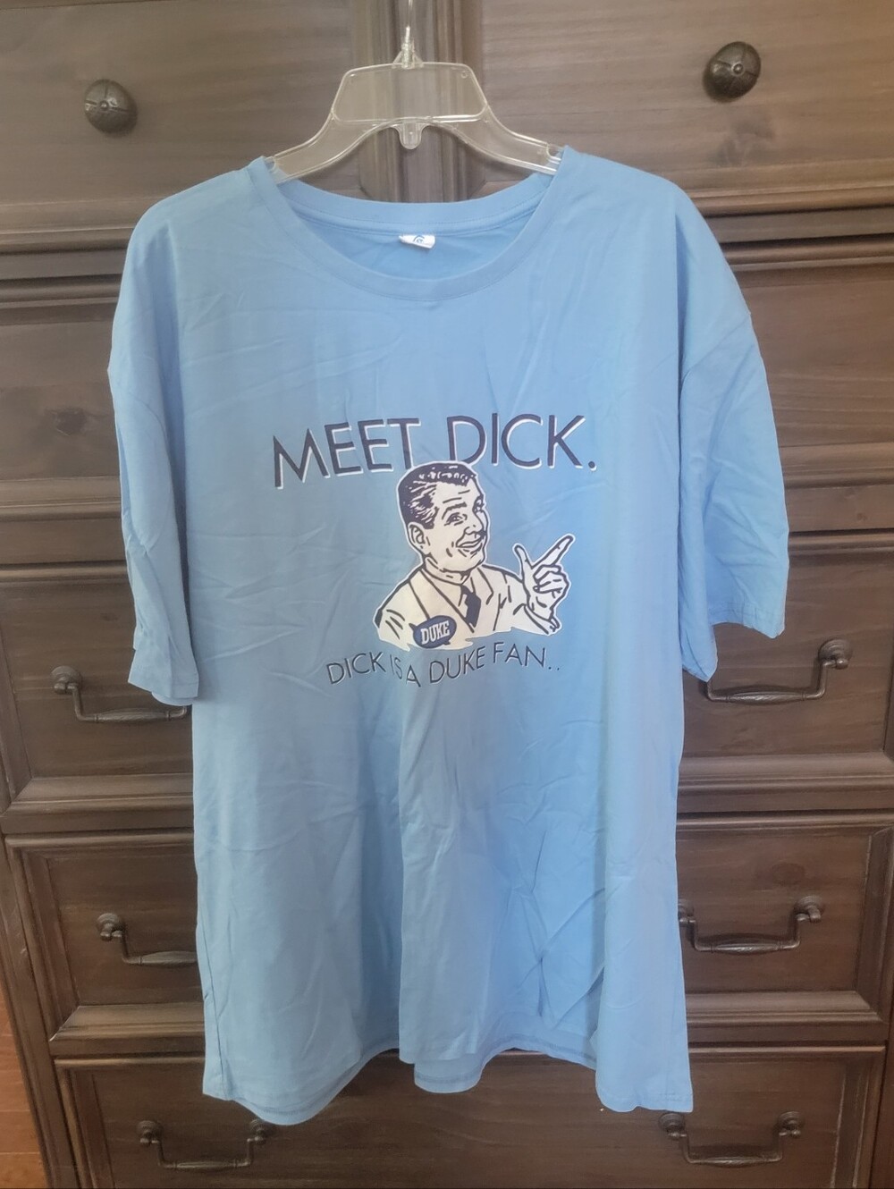 Light Blue Funny Sports Graphic Tee